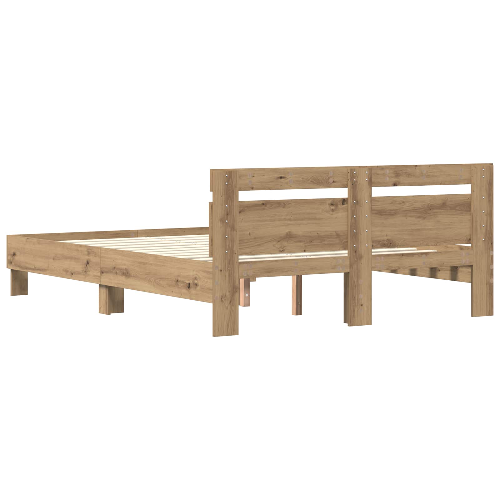 vidaXL Bettrahmen Artisan-Eiche 160 x 200 cm Holzwerkstoff