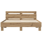vidaXL Bettrahmen Artisan-Eiche 160 x 200 cm Holzwerkstoff