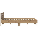 vidaXL Bettrahmen Artisan-Eiche 160 x 200 cm Holzwerkstoff