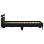 vidaXL Bettrahmen Schwarz Eichen-Optik 160 x 200 cm Holzwerkstoff