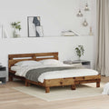 vidaXL Bettrahmen mit Kopfteil Altholz 160 x 200 cm Holzwerkstoff