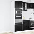 vidaXL Backofenschrank PORTO Schwarz Eichen-Optik 60 x 57 x 207 cm