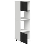 vidaXL Backofenschrank PORTO Schwarz Eichen-Optik 60 x 57 x 207 cm