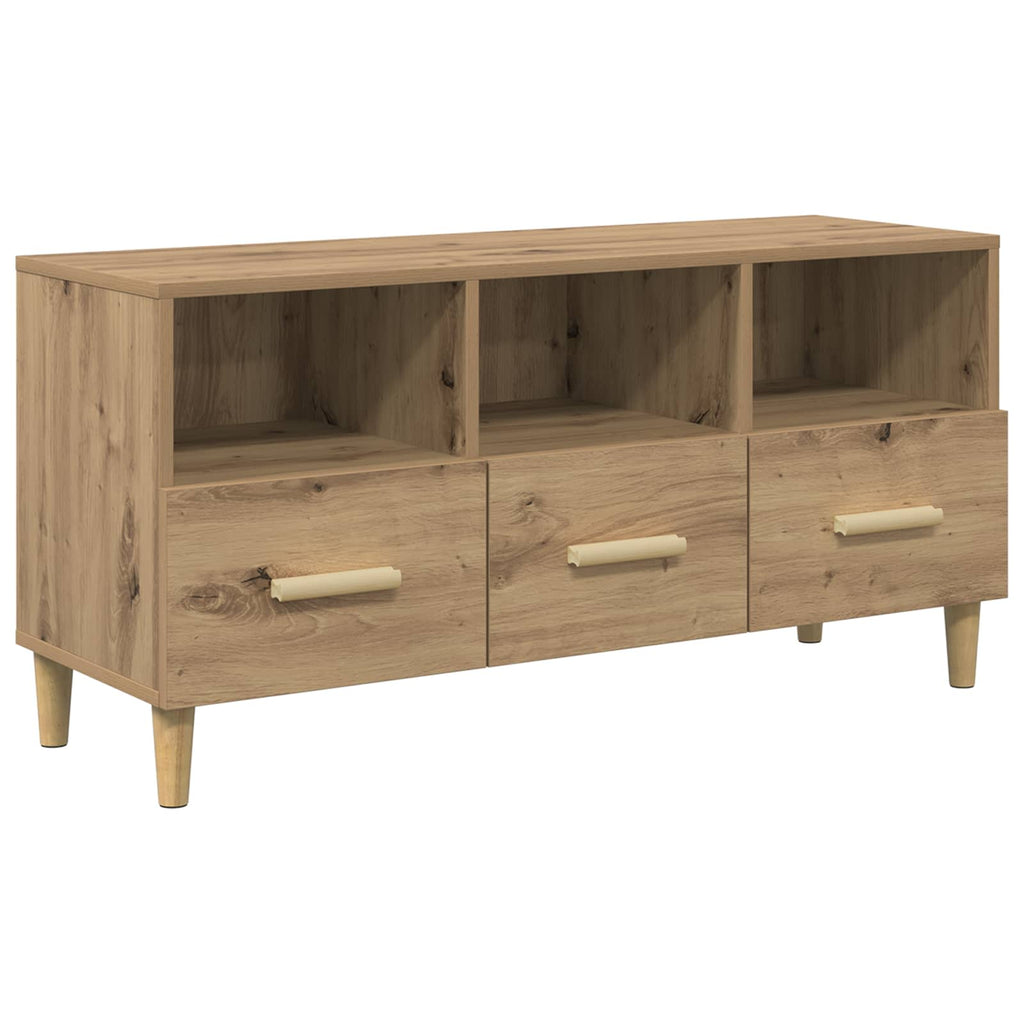 vidaXL TV-Schränk Kunsthandwerk Eiche 102 x 36 x 50 cm Holzwerkstoff