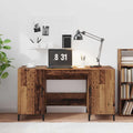 vidaXL Schreibtisch mit Tür Altholz 140 x 50 x 75 cm Holzwerkstoff