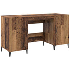 vidaXL Schreibtisch mit Tür Altholz 140 x 50 x 75 cm Holzwerkstoff