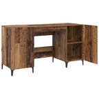 vidaXL Schreibtisch mit Tür Altholz 140 x 50 x 75 cm Holzwerkstoff