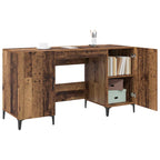 vidaXL Schreibtisch mit Tür Altholz 140 x 50 x 75 cm Holzwerkstoff