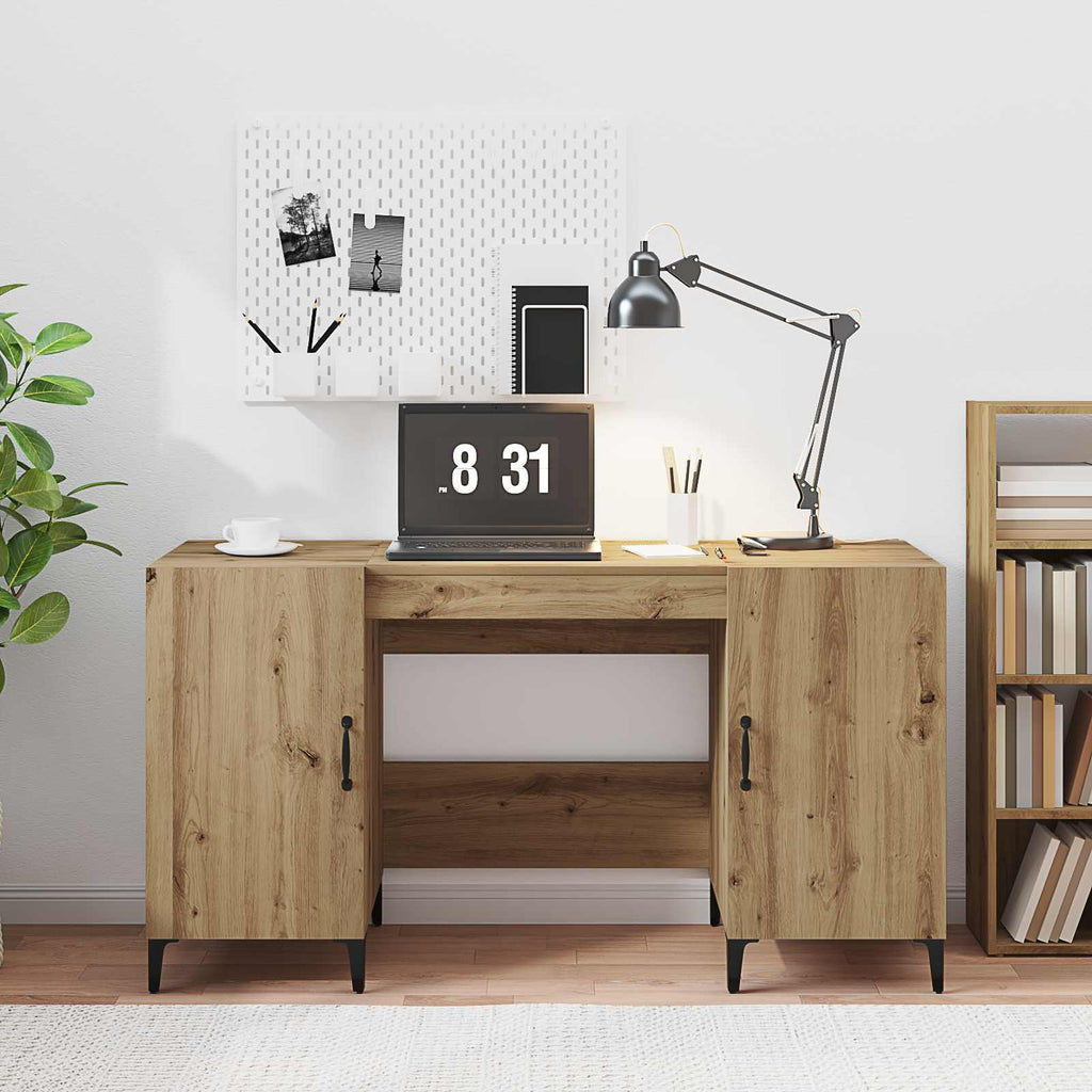 vidaXL Schreibtisch Kunsthandwerk Eiche 140 x 50 x 75 cm Holzwerkstoff