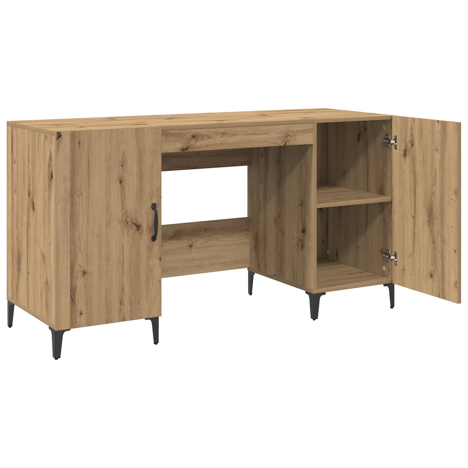 vidaXL Schreibtisch Kunsthandwerk Eiche 140 x 50 x 75 cm Holzwerkstoff