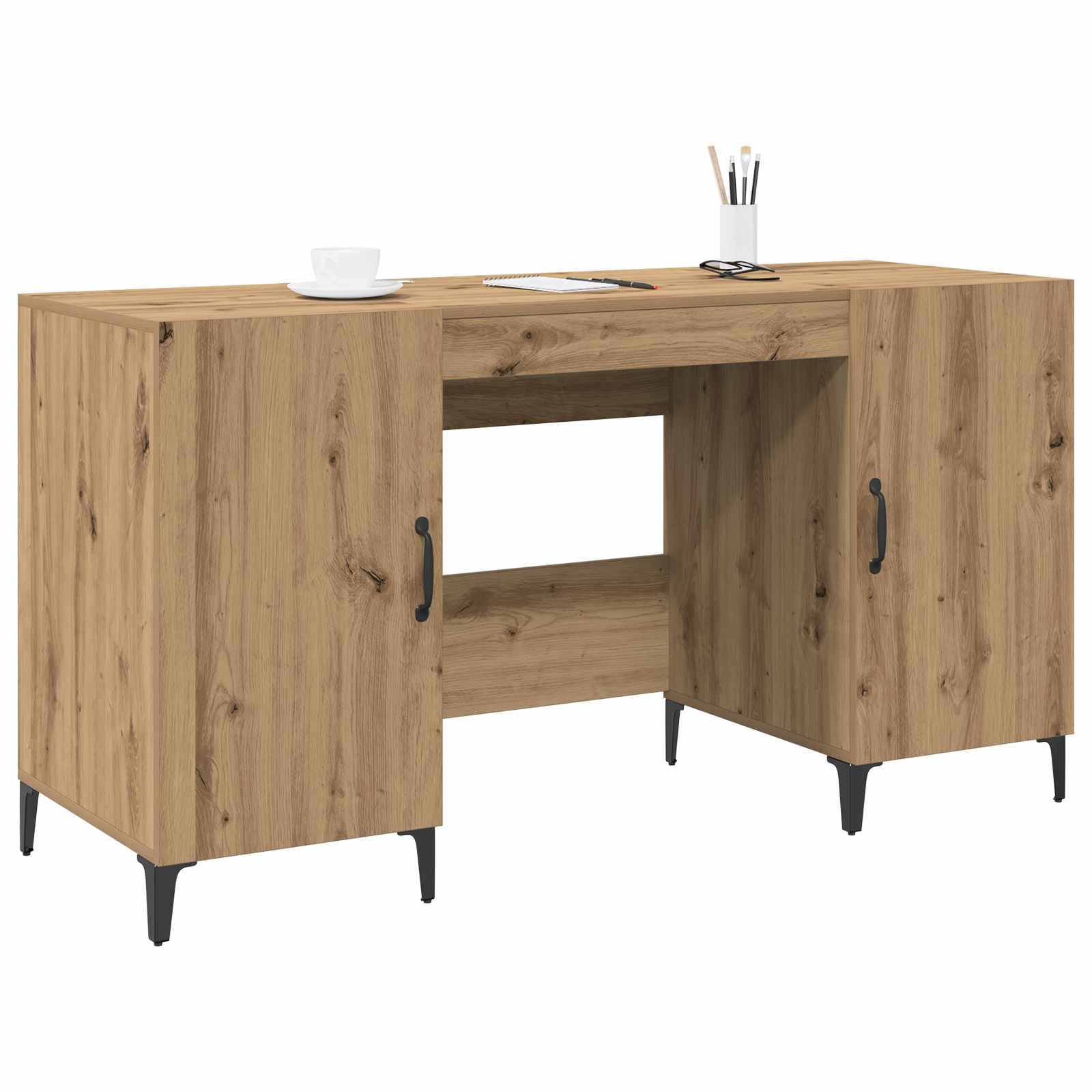 vidaXL Schreibtisch Kunsthandwerk Eiche 140 x 50 x 75 cm Holzwerkstoff
