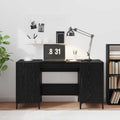 vidaXL Schreibtisch mit Speicher Schwarz Eichen-Optik 140 x 50 x 75 cm