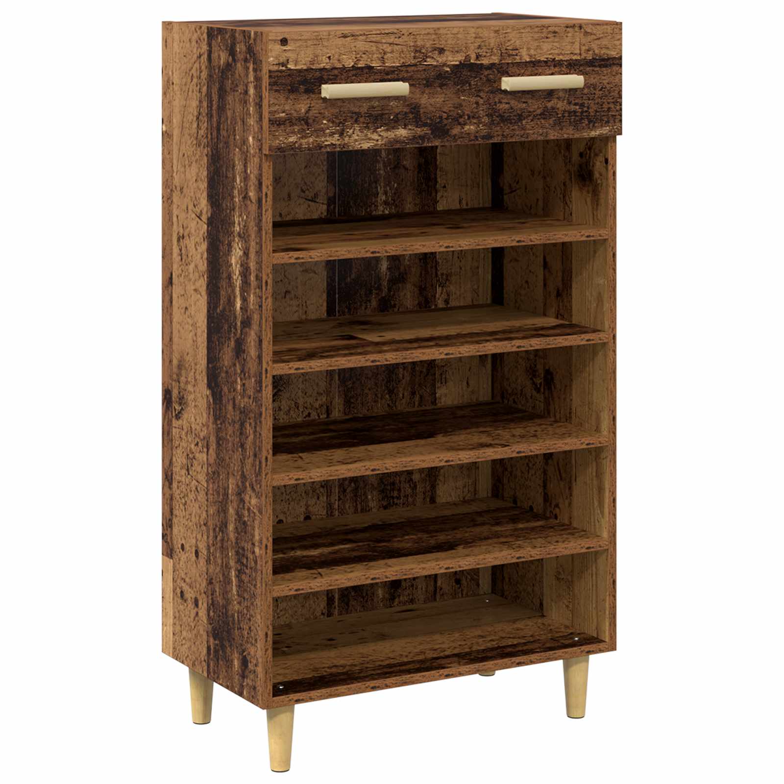 vidaXL Schuhschrank mit Regal Altholz 60 x 35 x 105 cm Holzwerkstoff