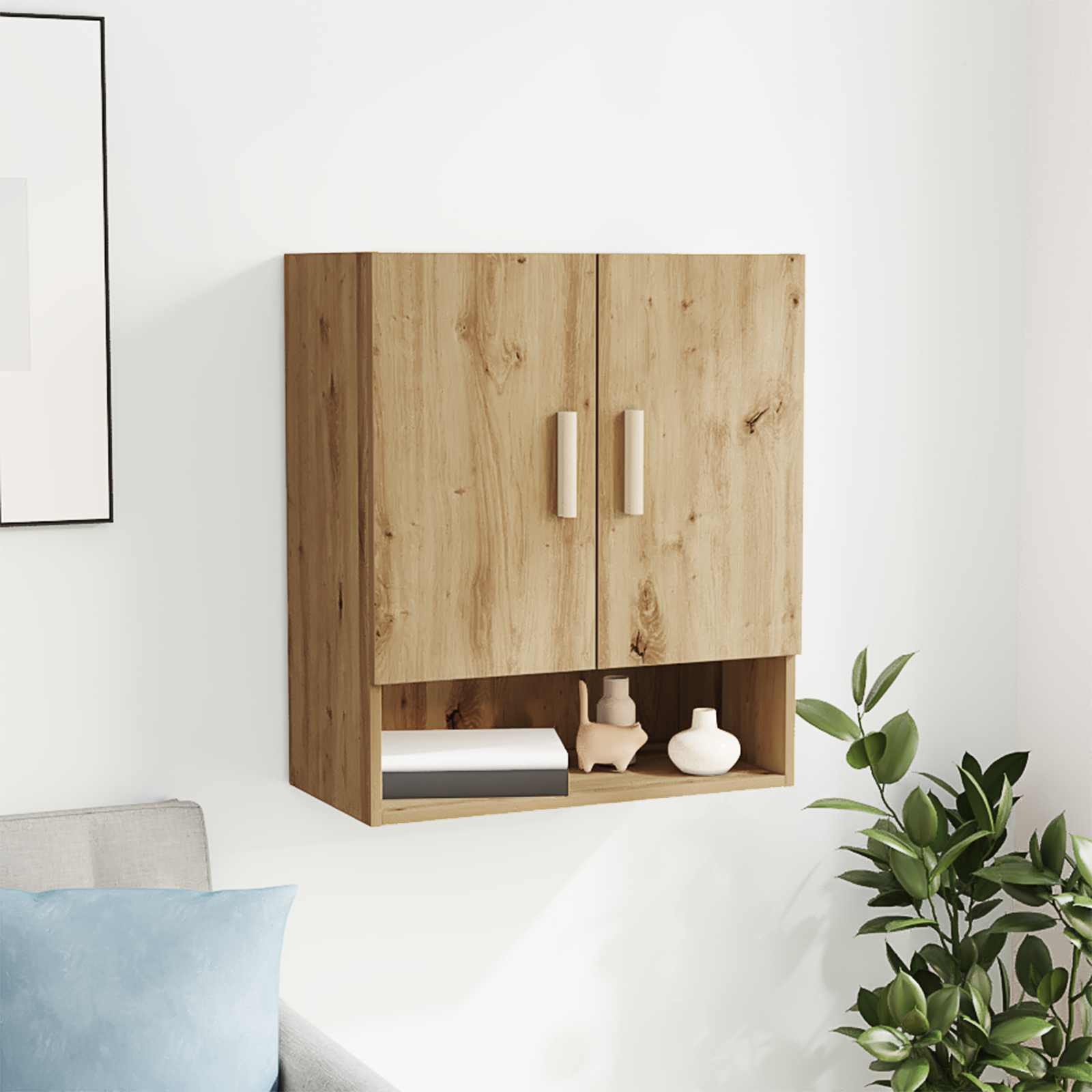 vidaXL Wandschrank Kunsthandwerk Eiche 60 x 31 x 70 cm Holzwerkstoff