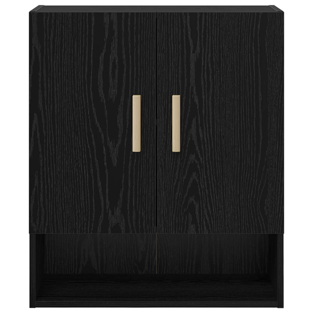 vidaXL Wandschrank Schwarz Eichen-Optik 60 x 31 x 70 cm Holzwerkstoff
