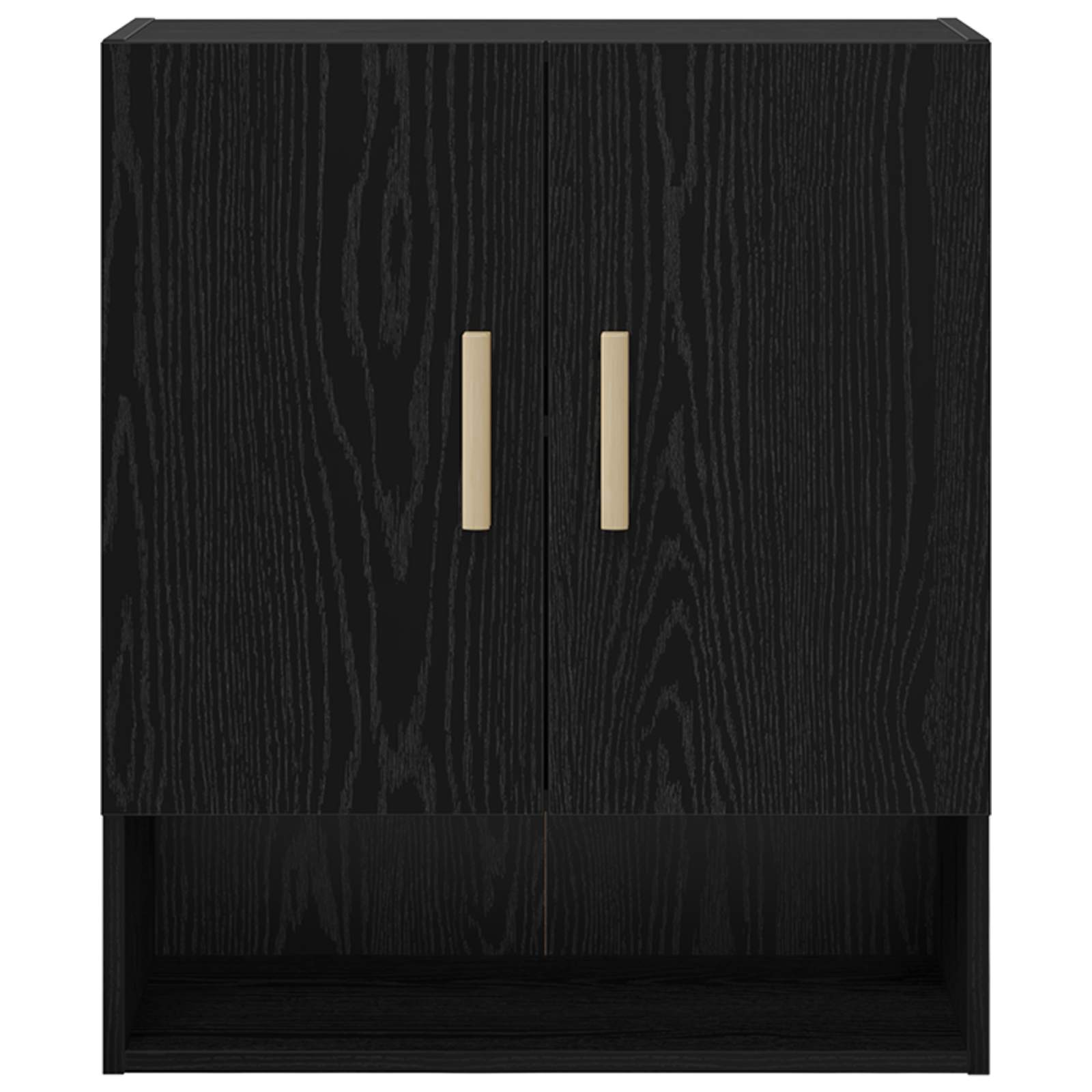 vidaXL Wandschrank Schwarz Eichen-Optik 60 x 31 x 70 cm Holzwerkstoff