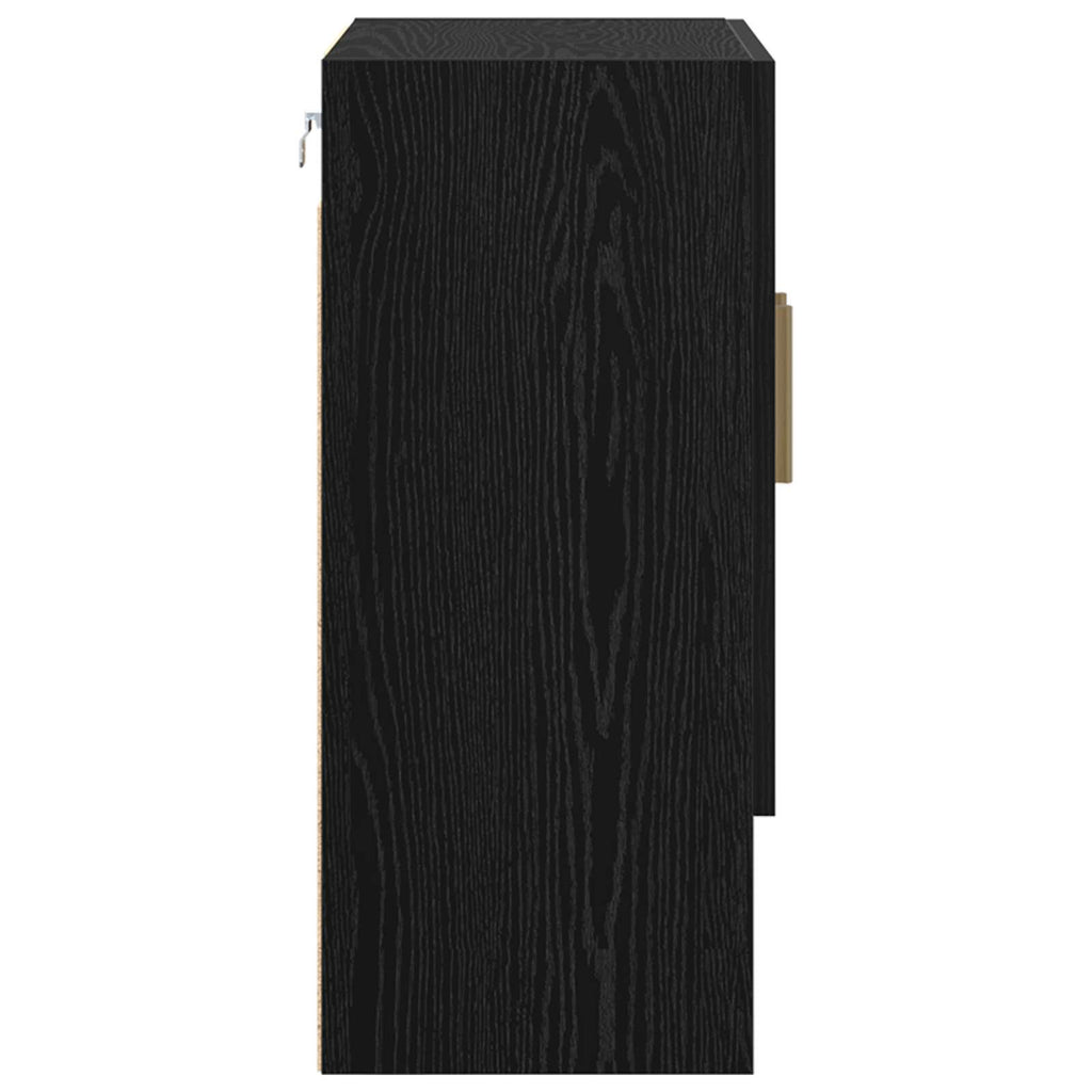 vidaXL Wandschrank Schwarz Eichen-Optik 60 x 31 x 70 cm Holzwerkstoff