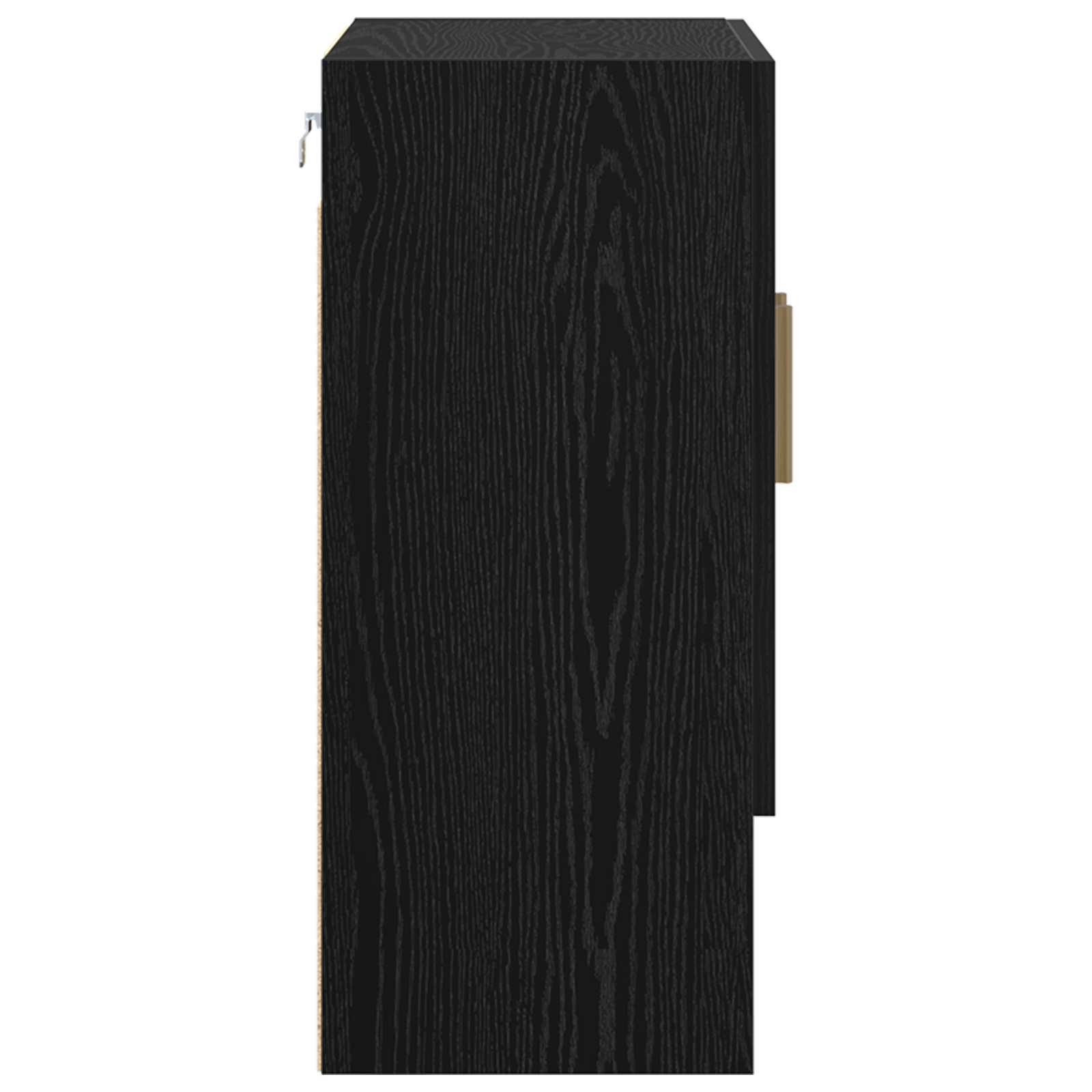 vidaXL Wandschrank Schwarz Eichen-Optik 60 x 31 x 70 cm Holzwerkstoff