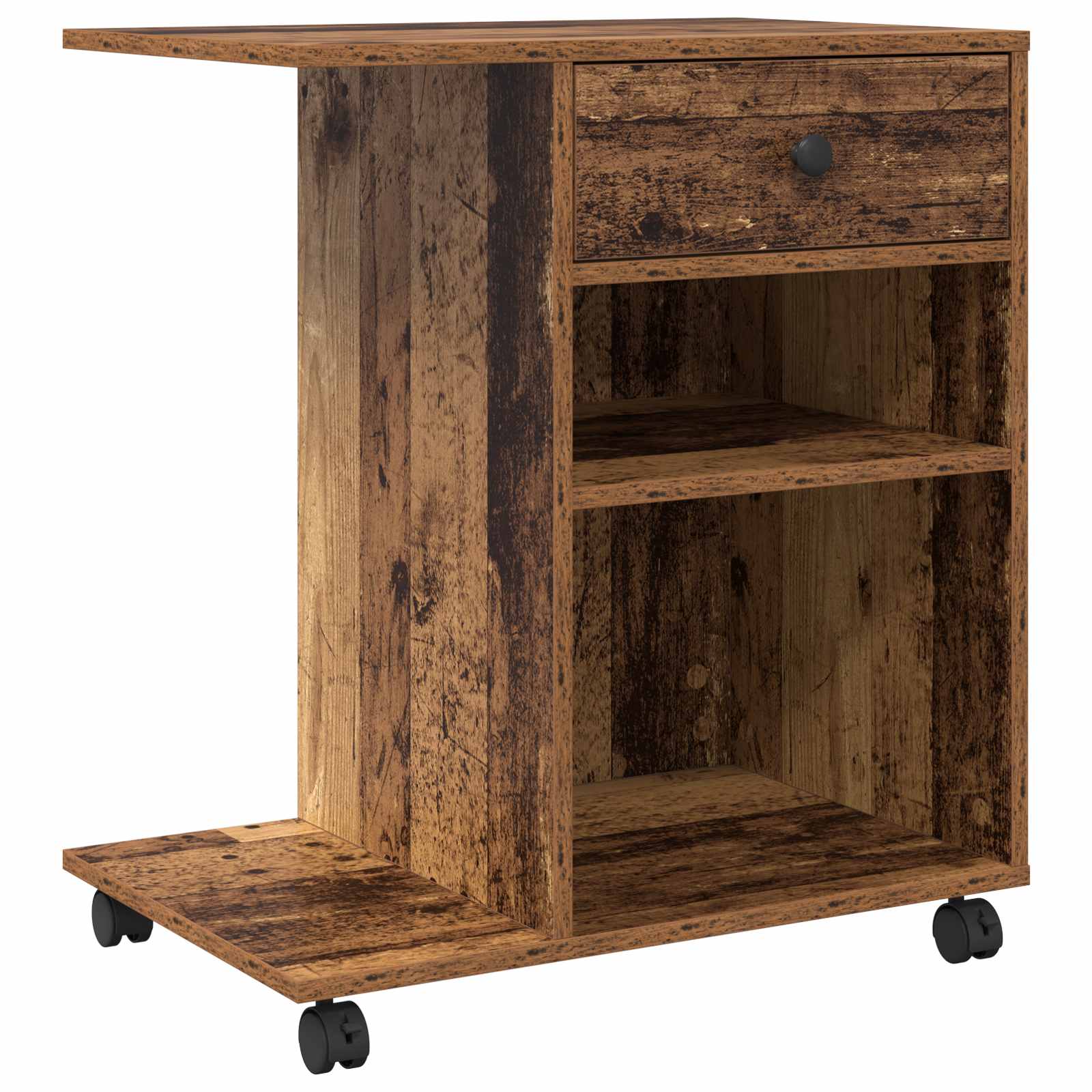 vidaXL Druckerständer Uni Altholz 60 x 40 x 68.5 cm Holzwerkstoff
