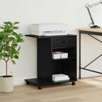vidaXL Druckerständer Uni Schwarz Eichen-Optik 60 x 40 x 68.5 cm