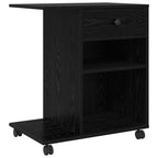 vidaXL Druckerständer Uni Schwarz Eichen-Optik 60 x 40 x 68.5 cm
