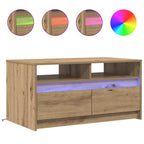 vidaXL Couchtisch Kunsthandwerk Eiche 90 x 50 x 45 cm Holzwerkstoff