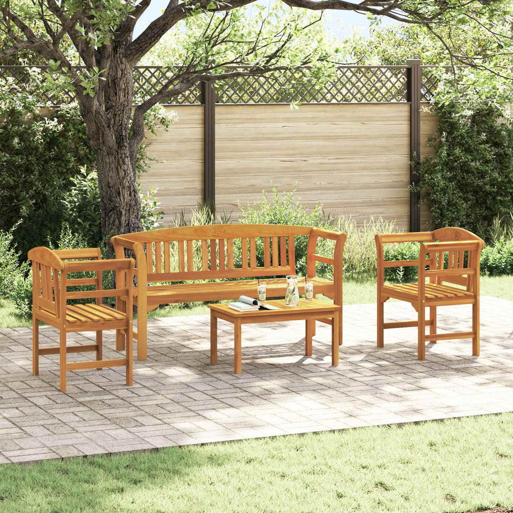 vidaXL Gartenrosen-Lounge-Set 4 pcs Massivholz Akazie