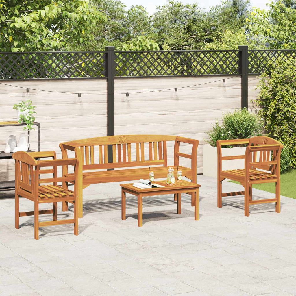 vidaXL Gartenrosen-Lounge-Set 4 pcs Massivholz Akazie