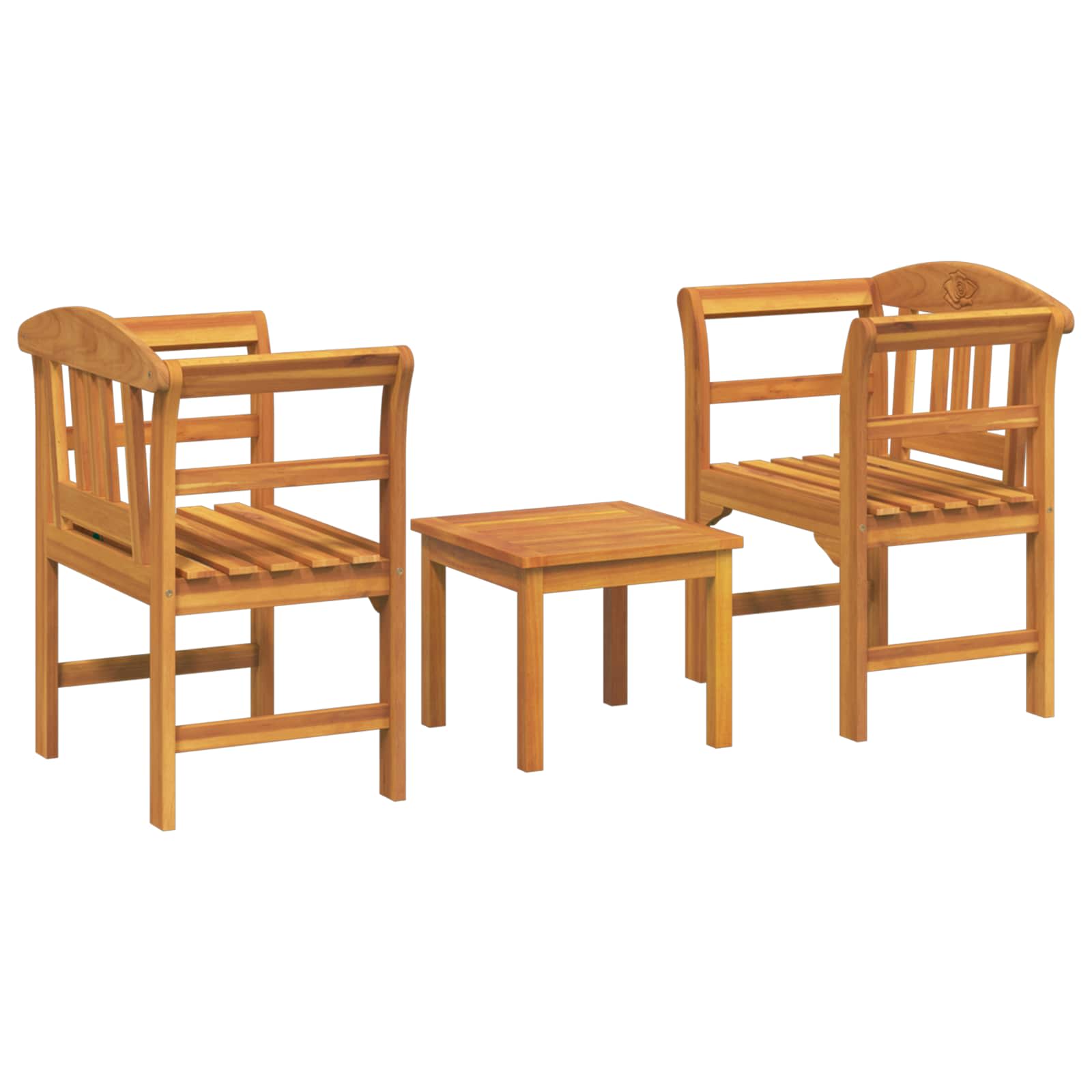 vidaXL Gartenrosen-Lounge-Set 3 pcs Massivholz Akazie