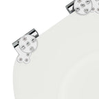 vidaXL Soft-Close Toilettensitz Weiß 44 x 38 cm MDF-Platte