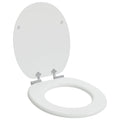 vidaXL Soft-Close Toilettensitz Weiß 44 x 38 cm MDF-Platte