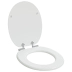 vidaXL Soft-Close Toilettensitz Weiß 44 x 38 cm MDF-Platte