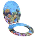 vidaXL Soft-Close Toilettensitz Tiefes Meeresblau 44 x 38 cm