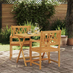 vidaXL Gartenstühle 2 pcs Natur Massives Akazienholz