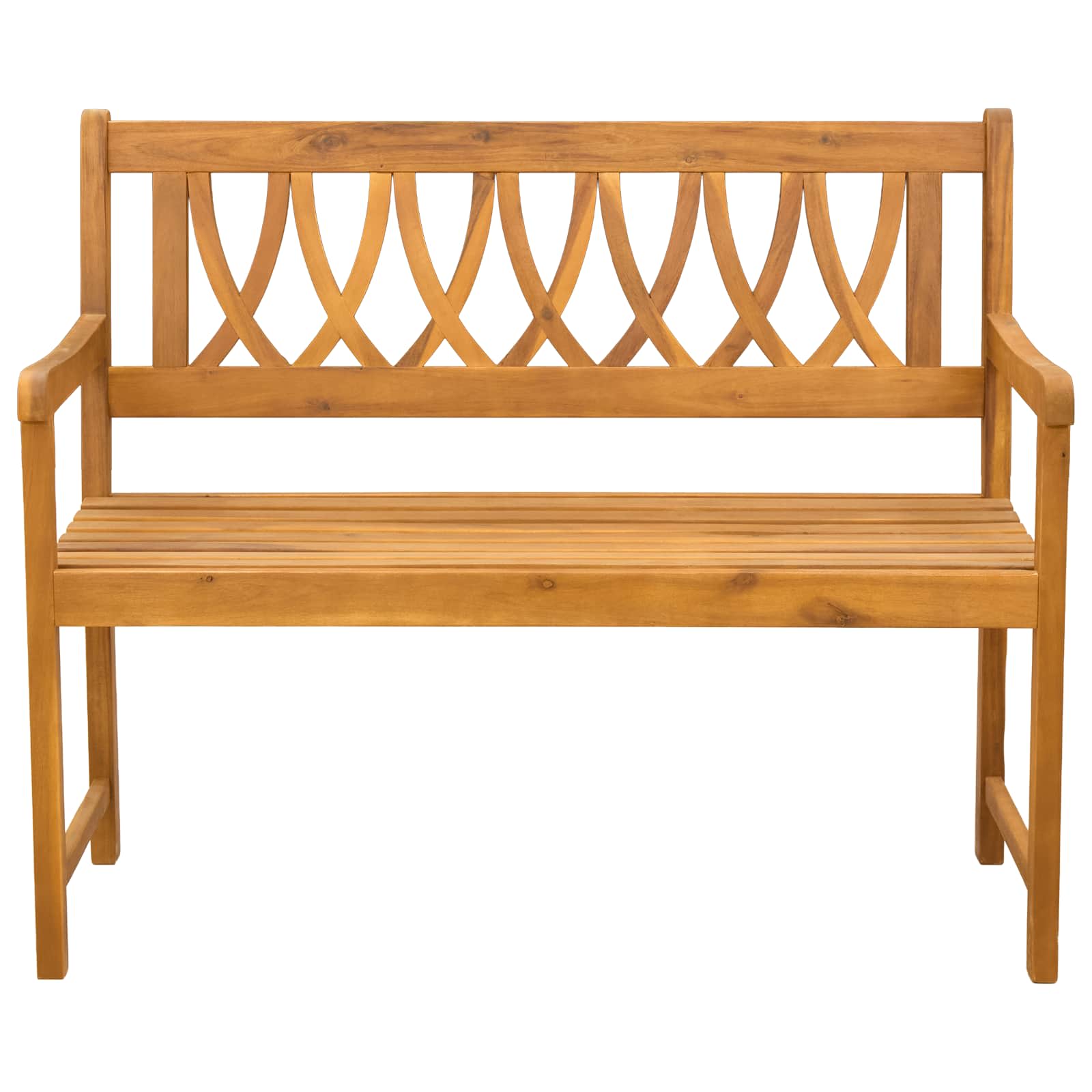 vidaXL Bank Outdoor Natur 110 x 55,5 x 90 cm Massivholz Akazie