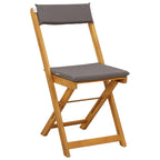 vidaXL Außen Bistro-Stühle mit Kissen 2 pcs Dunkelgrau 40 x 53 x 80 cm