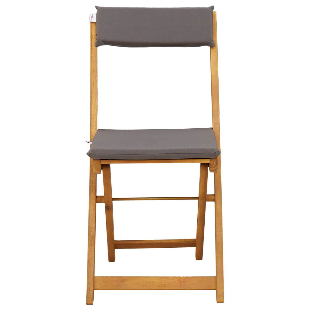 vidaXL Außen Bistro-Stühle mit Kissen 2 pcs Dunkelgrau 40 x 53 x 80 cm
