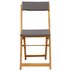 vidaXL Außen Bistro-Stühle mit Kissen 2 pcs Dunkelgrau 40 x 53 x 80 cm