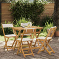 vidaXL Außen Bistro-Stühle 4 pcs Cremeweiß 40 x 53 x 80 cm