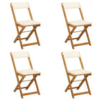 vidaXL Außen Bistro-Stühle 4 pcs Cremeweiß 40 x 53 x 80 cm