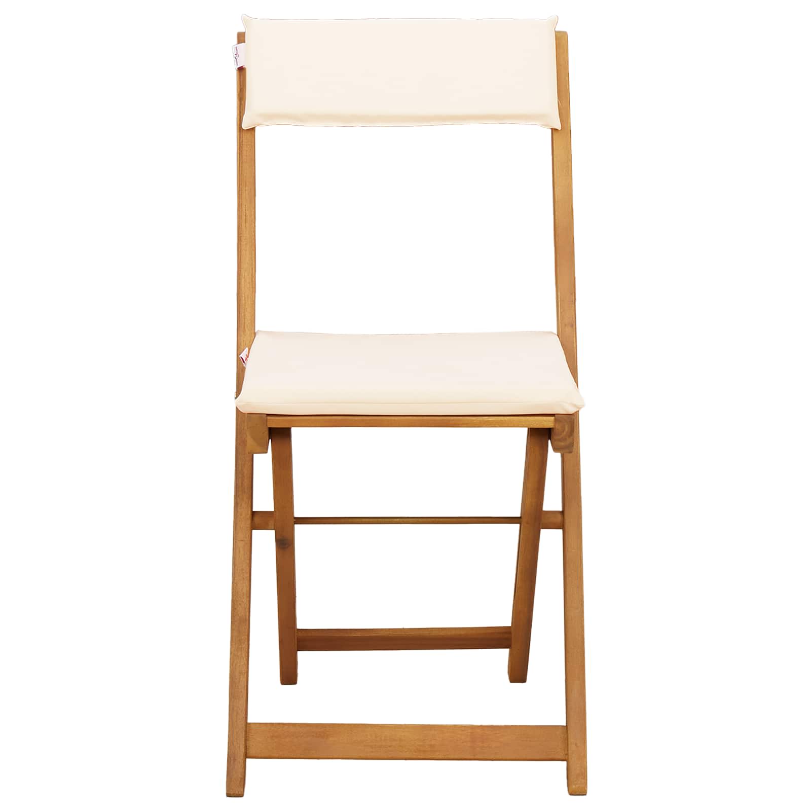 vidaXL Außen Bistro-Stühle 4 pcs Cremeweiß 40 x 53 x 80 cm