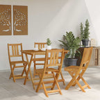 vidaXL Außen Bistro-Stühle mit Kissen 4 pcs Natur 40 x 42 x 85 cm