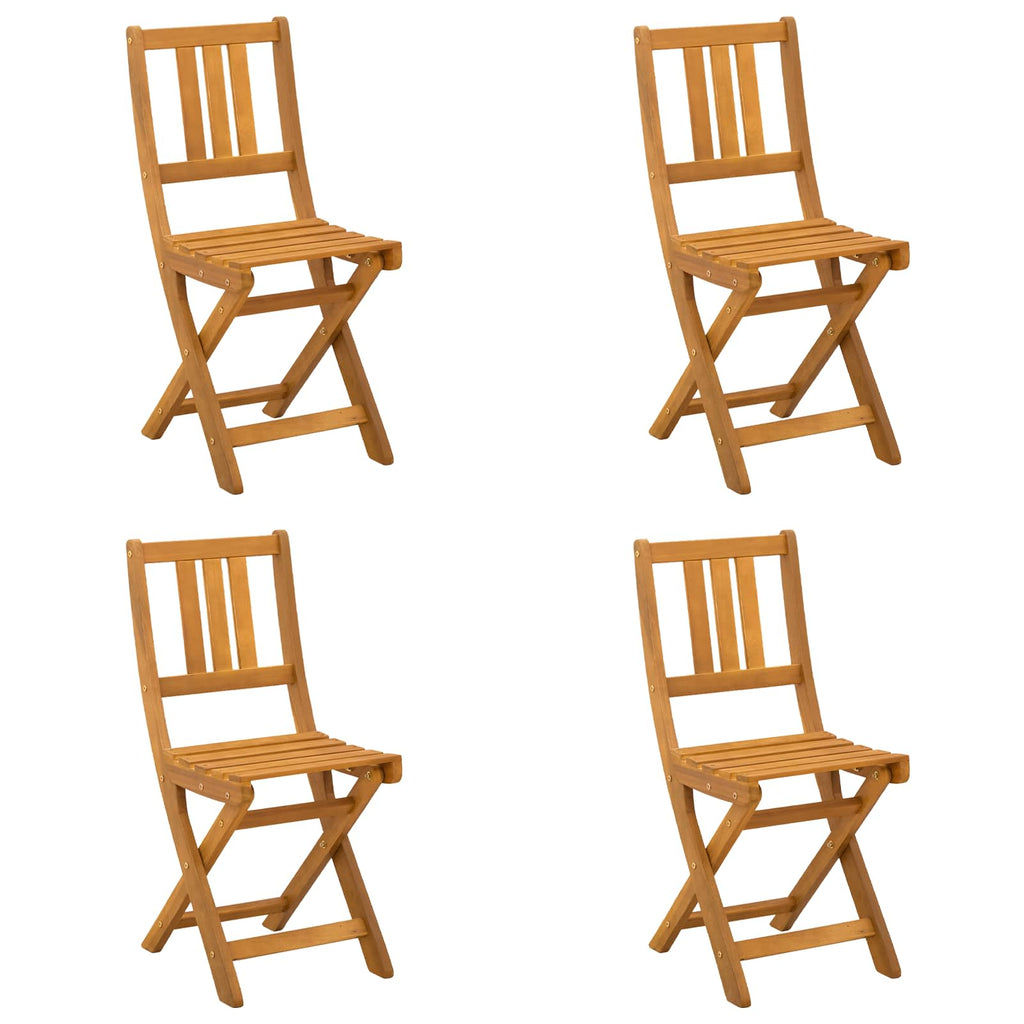 vidaXL Außen Bistro-Stühle mit Kissen 4 pcs Natur 40 x 42 x 85 cm