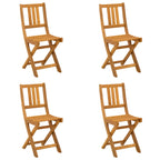 vidaXL Außen Bistro-Stühle mit Kissen 4 pcs Natur 40 x 42 x 85 cm