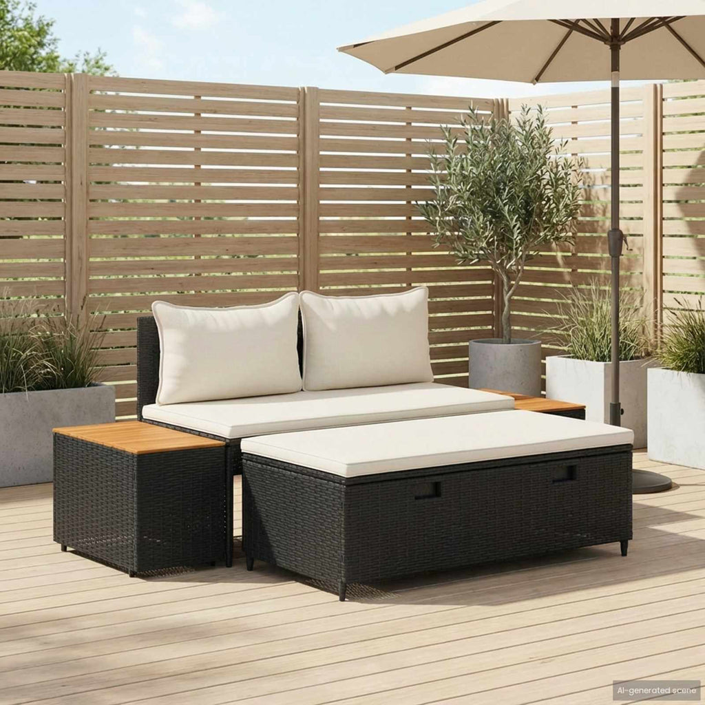 vidaXL Outdoor-Sofagarnitur 4 -Seater 4 pcs 55 x 30 x 39 cm