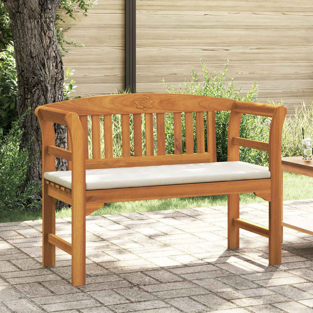 vidaXL Rosenbank Cremeweiß 114 x 46 x 82,5 cm Massivholz Akazie