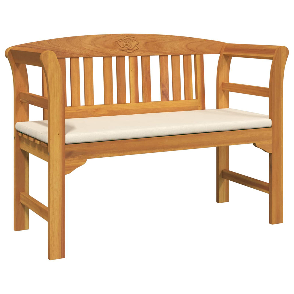 vidaXL Rosenbank Cremeweiß 114 x 46 x 82,5 cm Massivholz Akazie