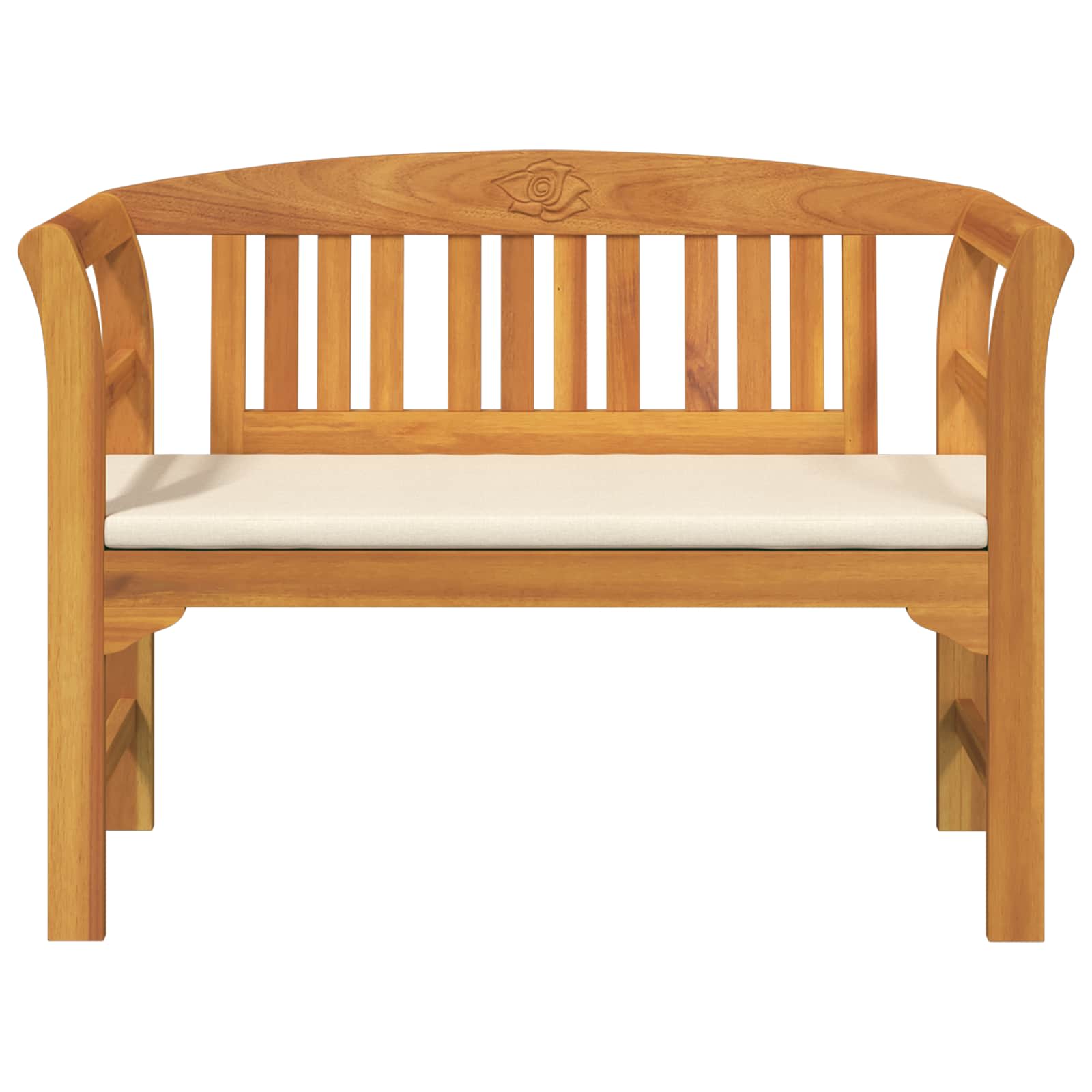 vidaXL Rosenbank Cremeweiß 114 x 46 x 82,5 cm Massivholz Akazie