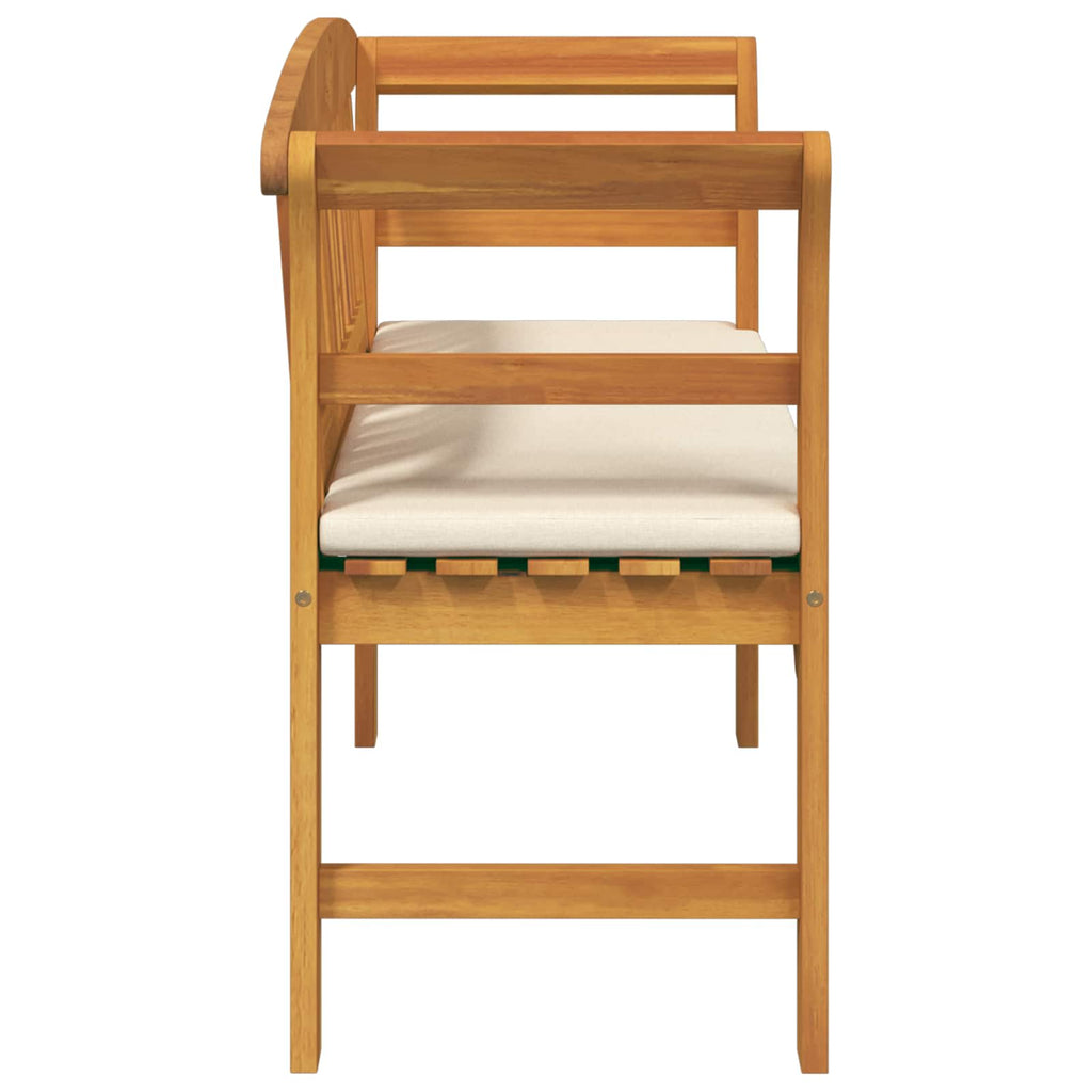vidaXL Rosenbank Cremeweiß 114 x 46 x 82,5 cm Massivholz Akazie
