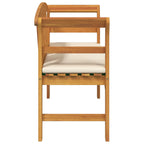 vidaXL Rosenbank Cremeweiß 114 x 46 x 82,5 cm Massivholz Akazie
